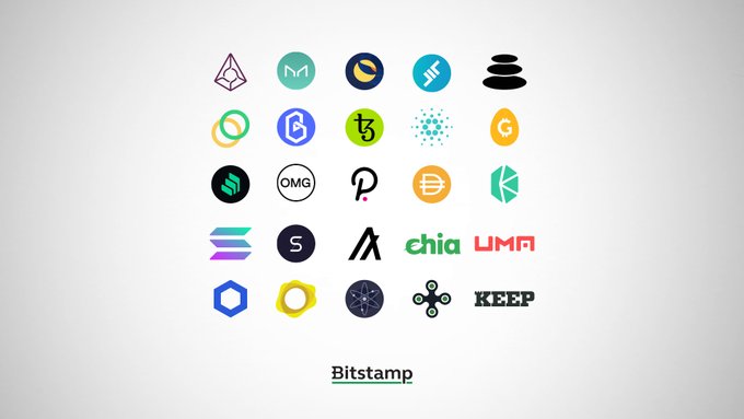 El intercambio Bitcoin Bitstamp publica una lista de 25 altcoins y stablecoins que pueden agregarse a su plataforma de trading